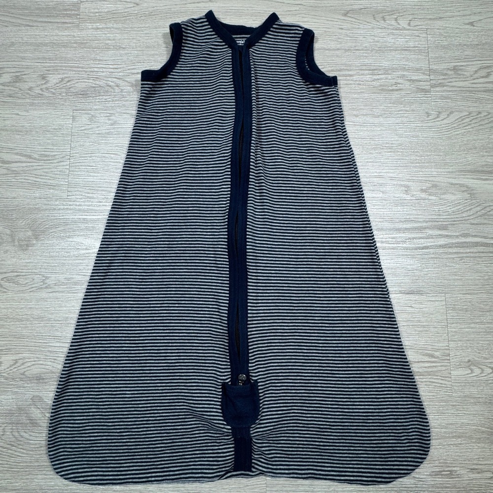 Burt's Bees Baby Sleep Sack Beekeeper Navy Striped Medium 6-12M Organic Cotton